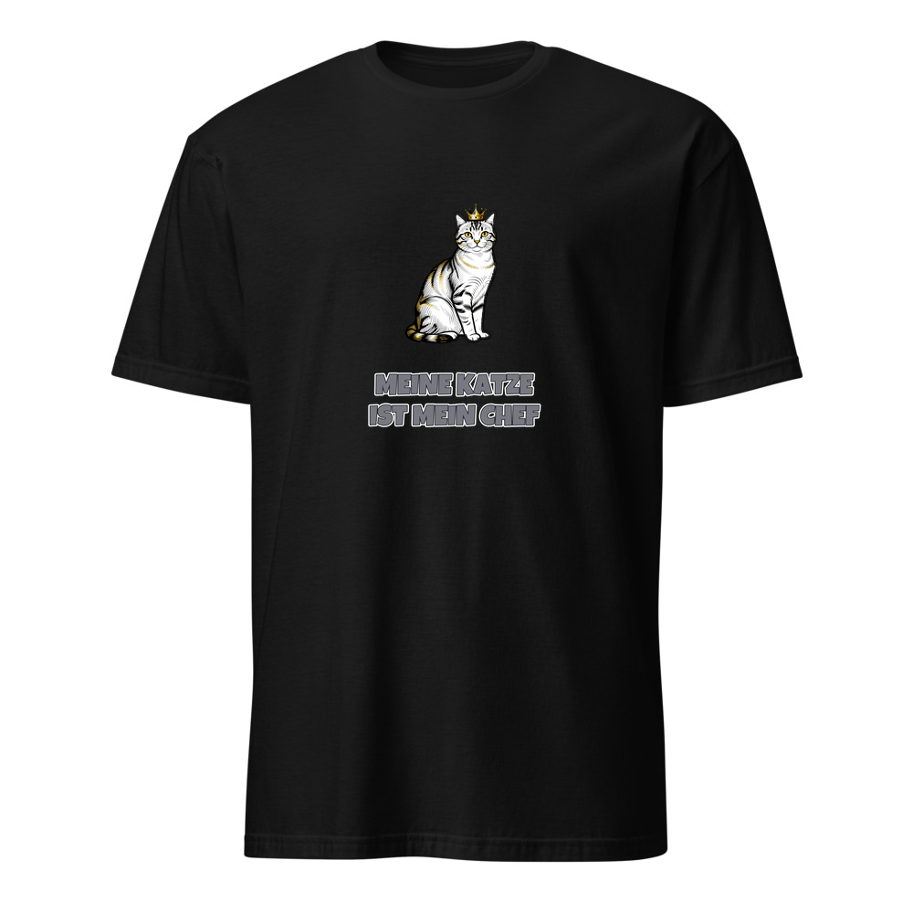 Meine Katze ist mein Chef – Lustiges Spruch T-Shirt