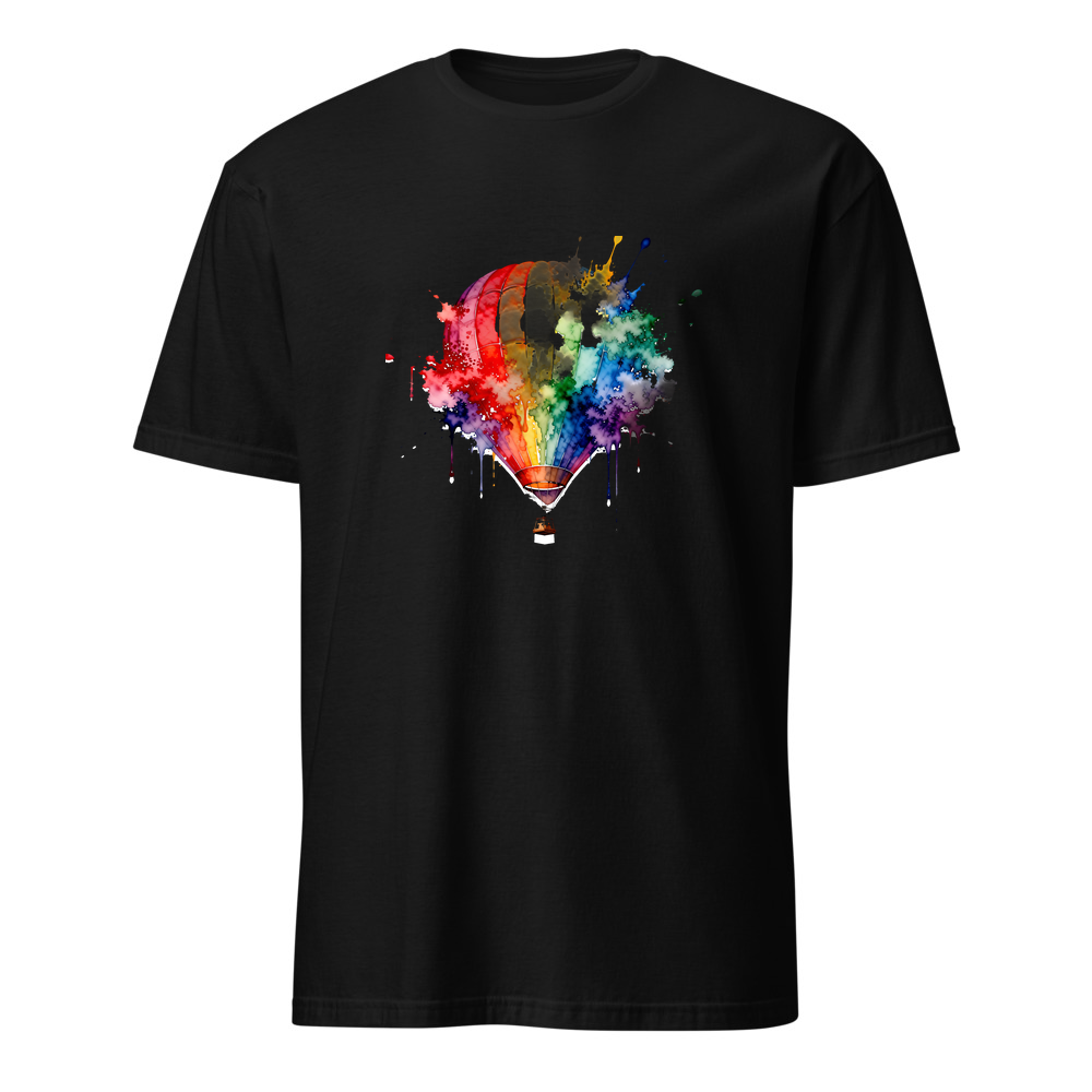 Heißluftballon Aquarell – Premium Kunst T-Shirt