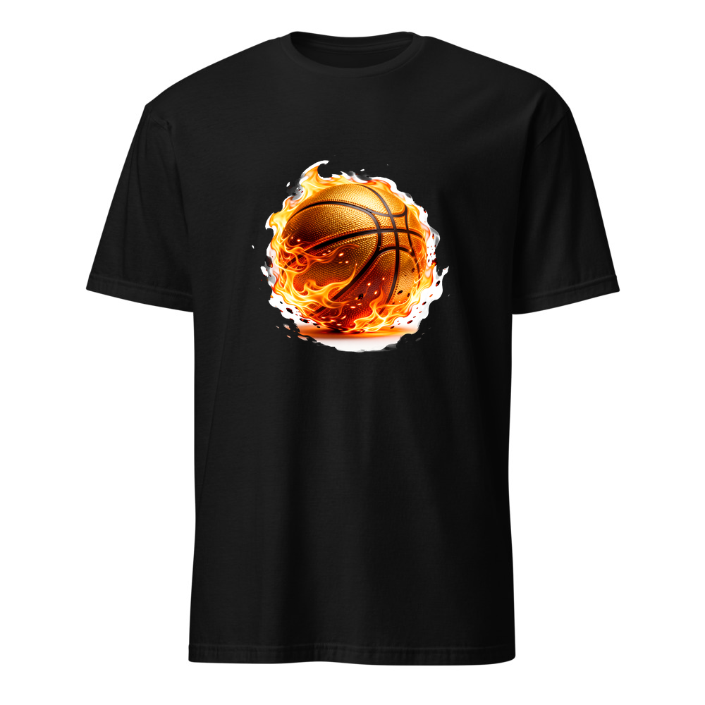 Basketball Flammen – Premium Kunst T-Shirt