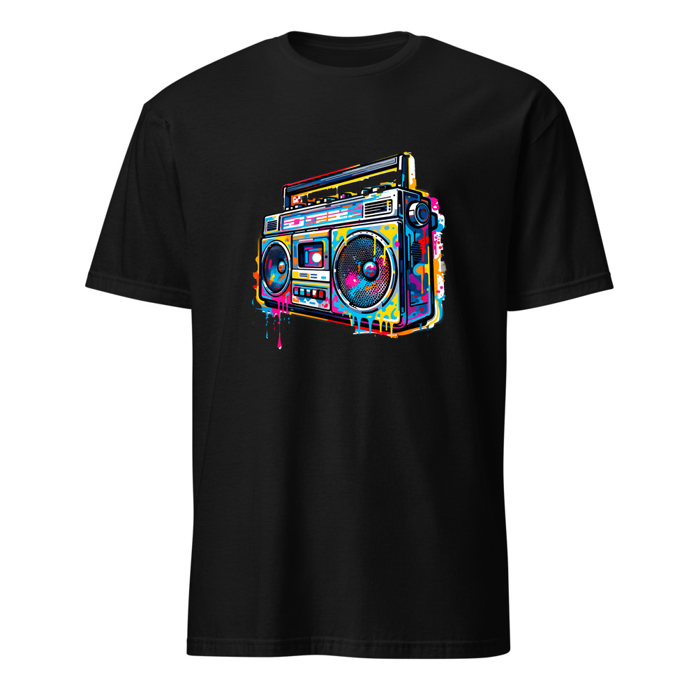 Boombox Graffiti – Premium Kunst T-Shirt