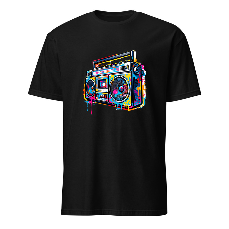Boombox Graffiti – Premium Kunst T-Shirt
