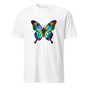 Schmetterling Buntglas – Premium Kunst T-Shirt