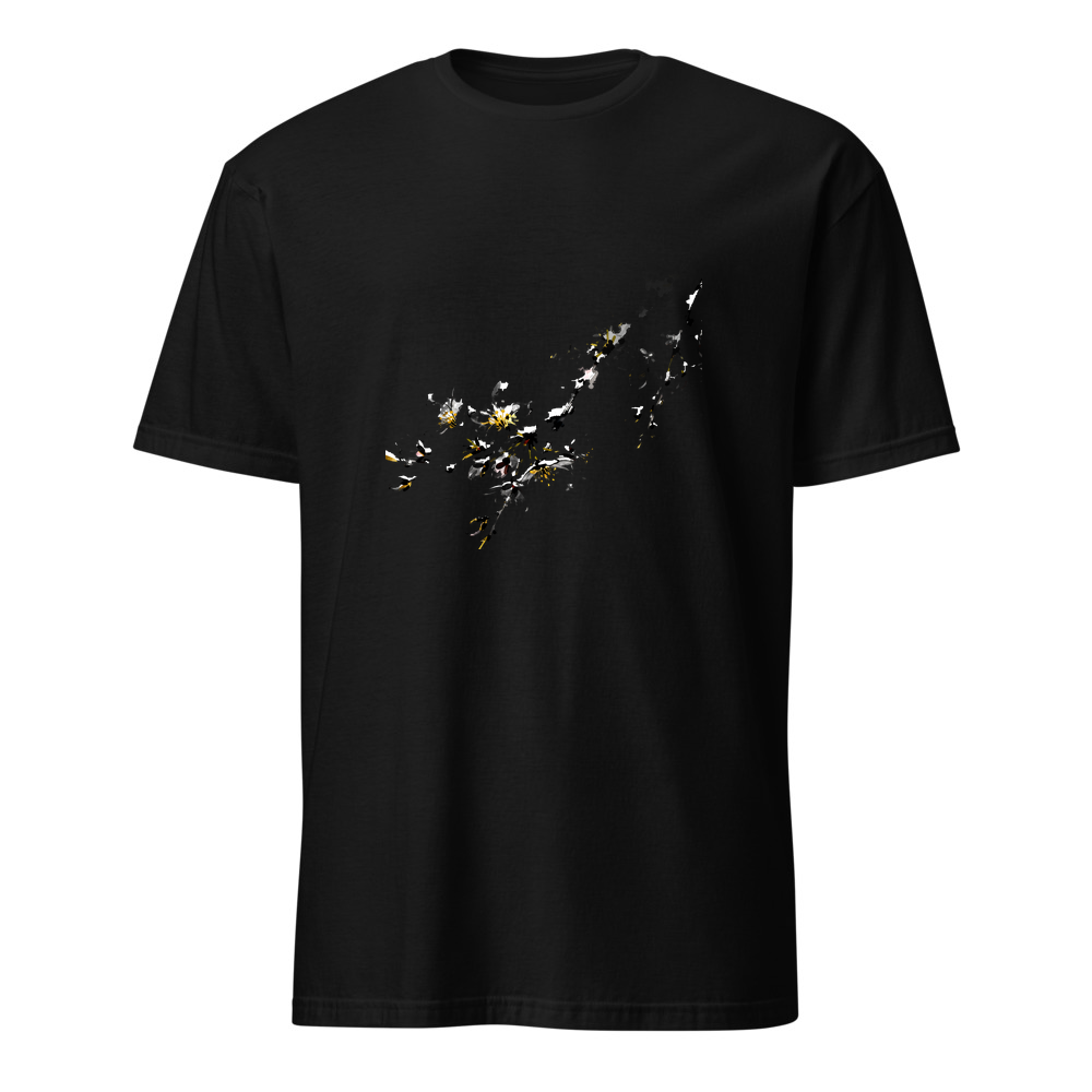 Kirschblüte Tusche – Premium Kunst T-Shirt