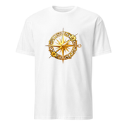 Kompass Art Nouveau – Premium Kunst T-Shirt – Premium-Kunst-T-Shirt, Fluid-Art-Frontdruck