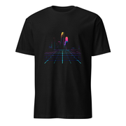 Cyber-Stadt Neon – Premium Kunst T-Shirt – Premium-Kunst-T-Shirt, Fluid-Art-Frontdruck