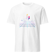 Cyber-Stadt Neon – Premium Kunst T-Shirt – Premium-Kunst-T-Shirt, Fluid-Art-Frontdruck