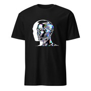 Cyborg Chrom – Premium Kunst T-Shirt – Premium-Kunst-T-Shirt, Fluid-Art-Frontdruck