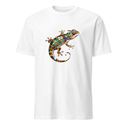Gecko Mosaik – Premium Kunst T-Shirt – Premium-Kunst-T-Shirt, Fluid-Art-Frontdruck