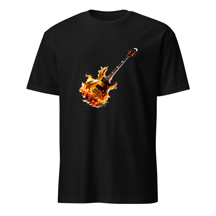 Gitarre Flammen – Premium Kunst T-Shirt