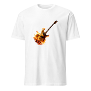 Gitarre Flammen – Premium Kunst T-Shirt – Premium-Kunst-T-Shirt, Fluid-Art-Frontdruck