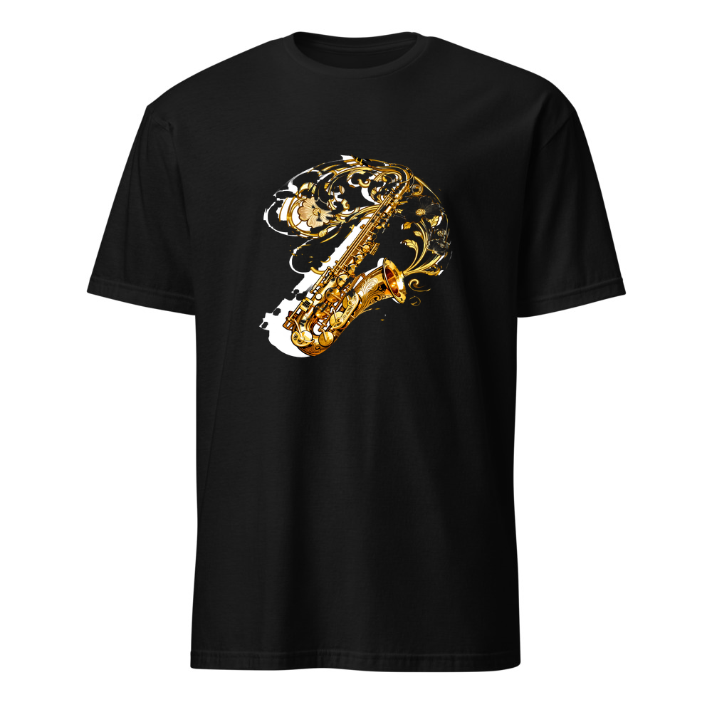 Saxophon Art Nouveau – Premium Kunst T-Shirt