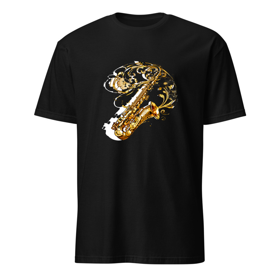 Saxophon Art Nouveau – Premium Kunst T-Shirt