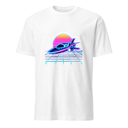 Raumschiff Neon – Premium Kunst T-Shirt – Premium-Kunst-T-Shirt, Fluid-Art-Frontdruck