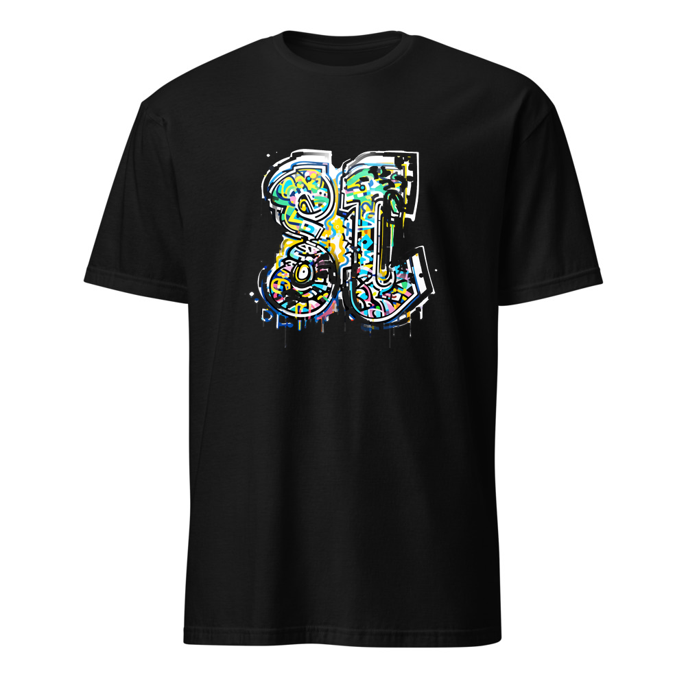 Spraydose Graffiti – Premium Kunst T-Shirt – Premium-Kunst-T-Shirt, Fluid-Art-Frontdruck