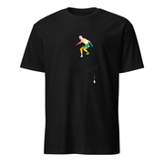Surfer Aquarell – Premium Kunst T-Shirt – Premium-Kunst-T-Shirt, Fluid-Art-Frontdruck