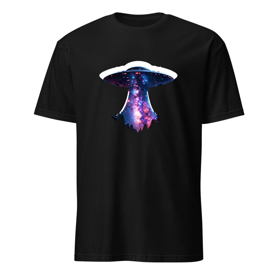 UFO Galaxie – Premium Kunst T-Shirt – Premium-Kunst-T-Shirt, Fluid-Art-Frontdruck