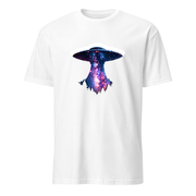 UFO Galaxie – Premium Kunst T-Shirt – Premium-Kunst-T-Shirt, Fluid-Art-Frontdruck