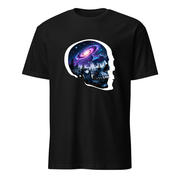 Kosmos-Totenkopf Galaxie – Premium Kunst T-Shirt – Premium-Kunst-T-Shirt, Fluid-Art-Frontdruck