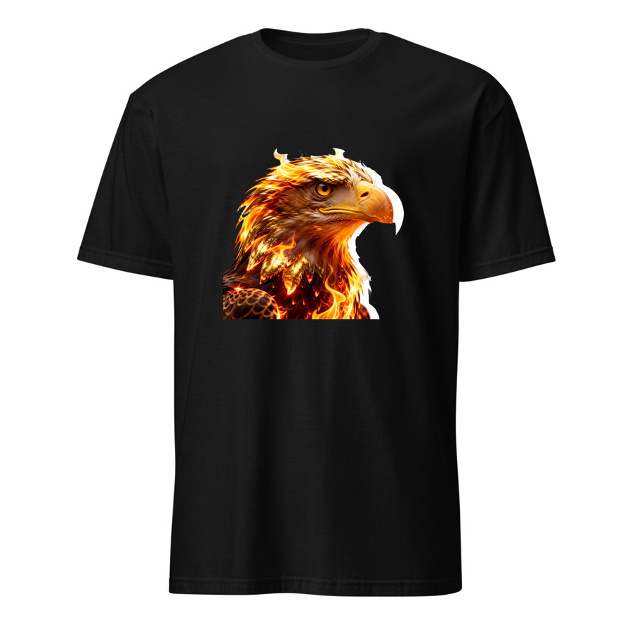 Adler Flammen – Premium Kunst T-Shirt – Premium-Kunst-T-Shirt, Fluid-Art-Frontdruck