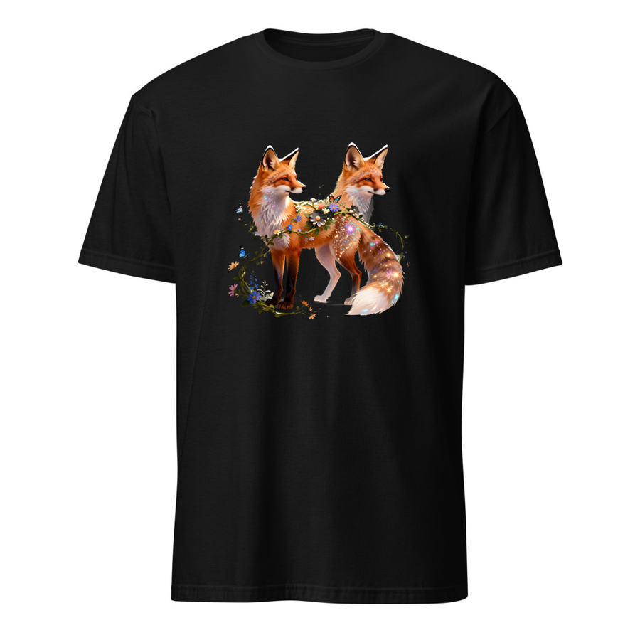 Fuchs Blüten – Premium Kunst T-Shirt – Premium-Kunst-T-Shirt, Fluid-Art-Frontdruck