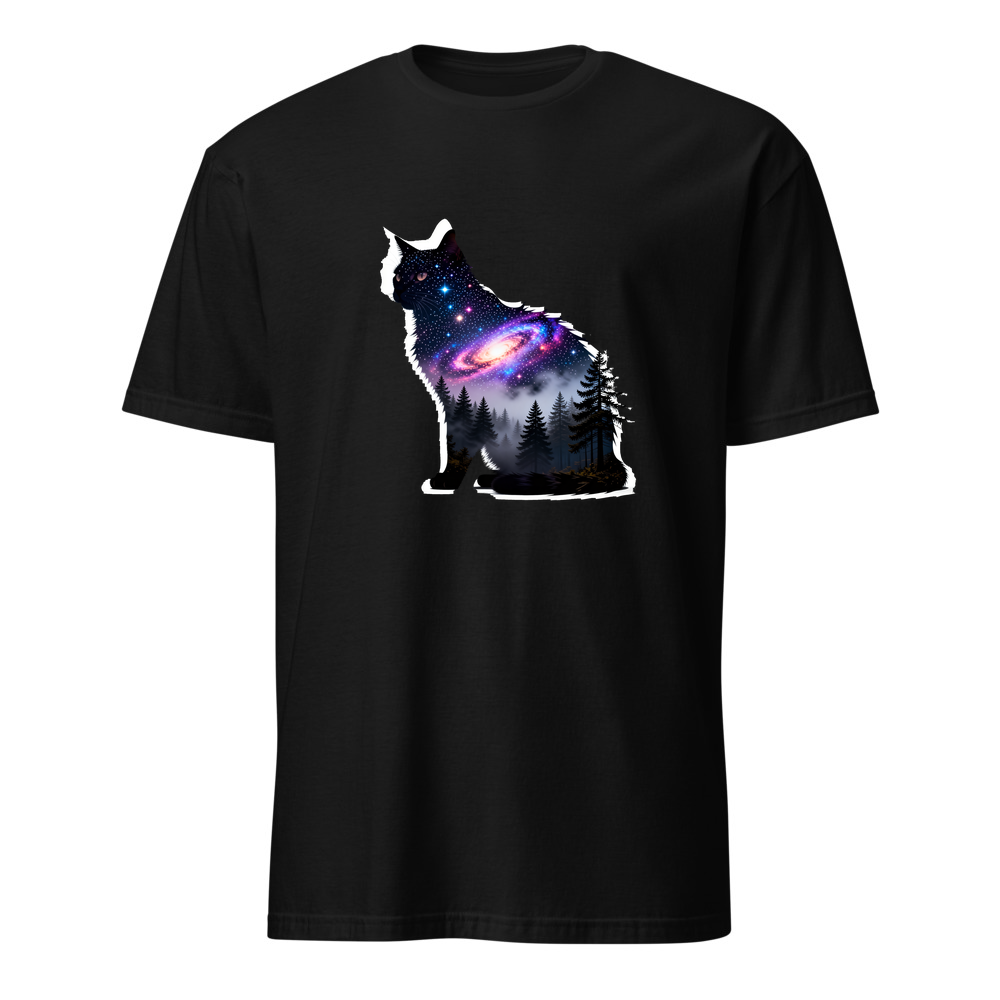 Galaxie-Katze Galaxie – Premium Kunst T-Shirt – Premium-Kunst-T-Shirt, Fluid-Art-Frontdruck
