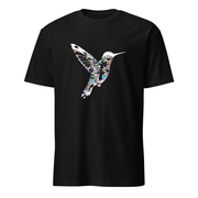 Kolibri Kristall – Premium Kunst T-Shirt – Premium-Kunst-T-Shirt, Fluid-Art-Frontdruck