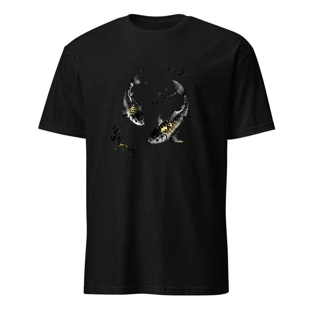 Koi Tusche – Premium Kunst T-Shirt – Premium-Kunst-T-Shirt, Fluid-Art-Frontdruck