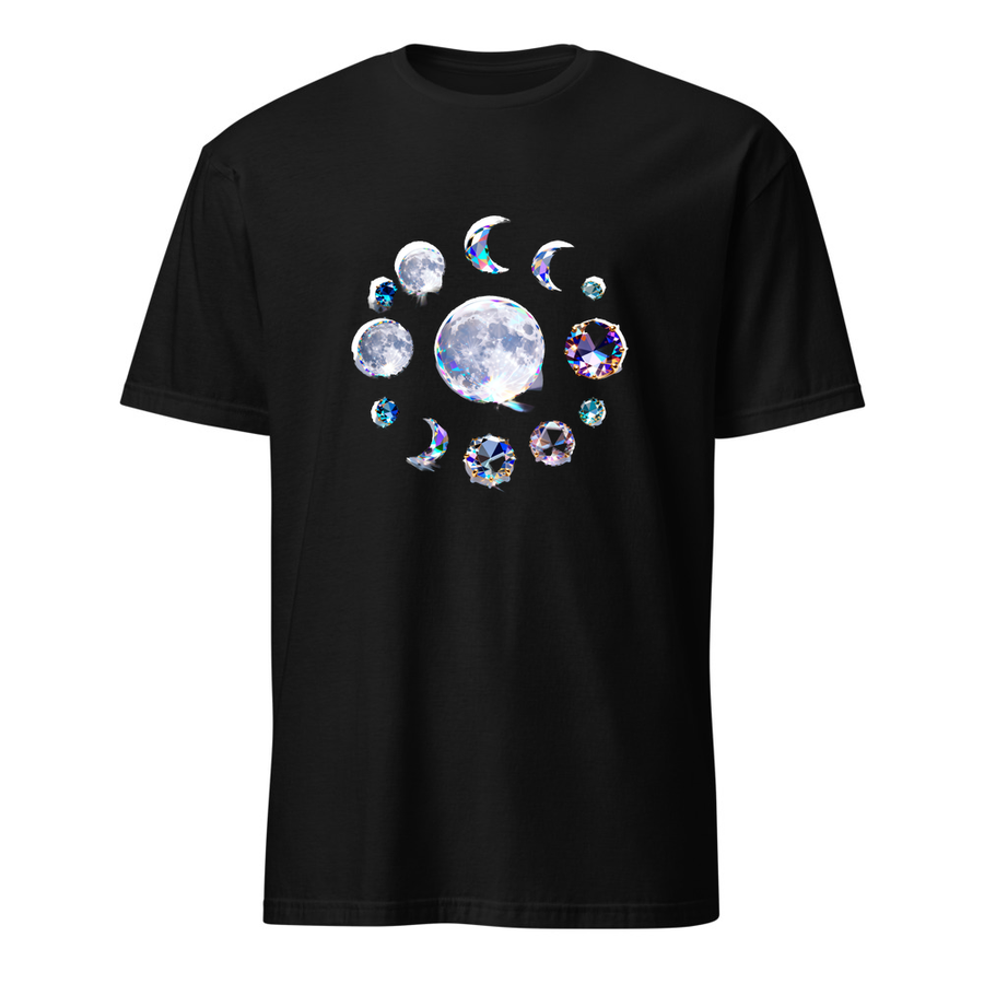 Mondphasen Kristall – Premium Kunst T-Shirt