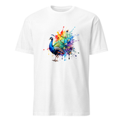 Pfau Aquarell – Premium Kunst T-Shirt