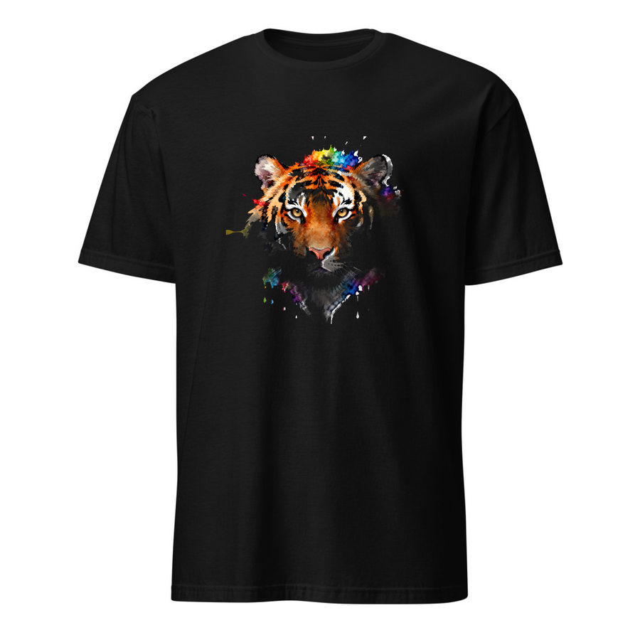 Tiger Aquarell – Premium Kunst T-Shirt