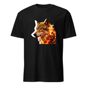 Wolf Flammen – Premium Kunst T-Shirt