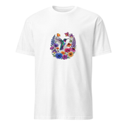 Kolibri Blütentraum – Premium Kunst T-Shirt