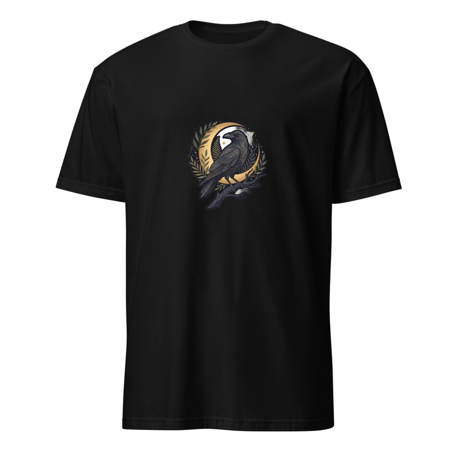 Rabe und Mond – Premium Kunst T-Shirt