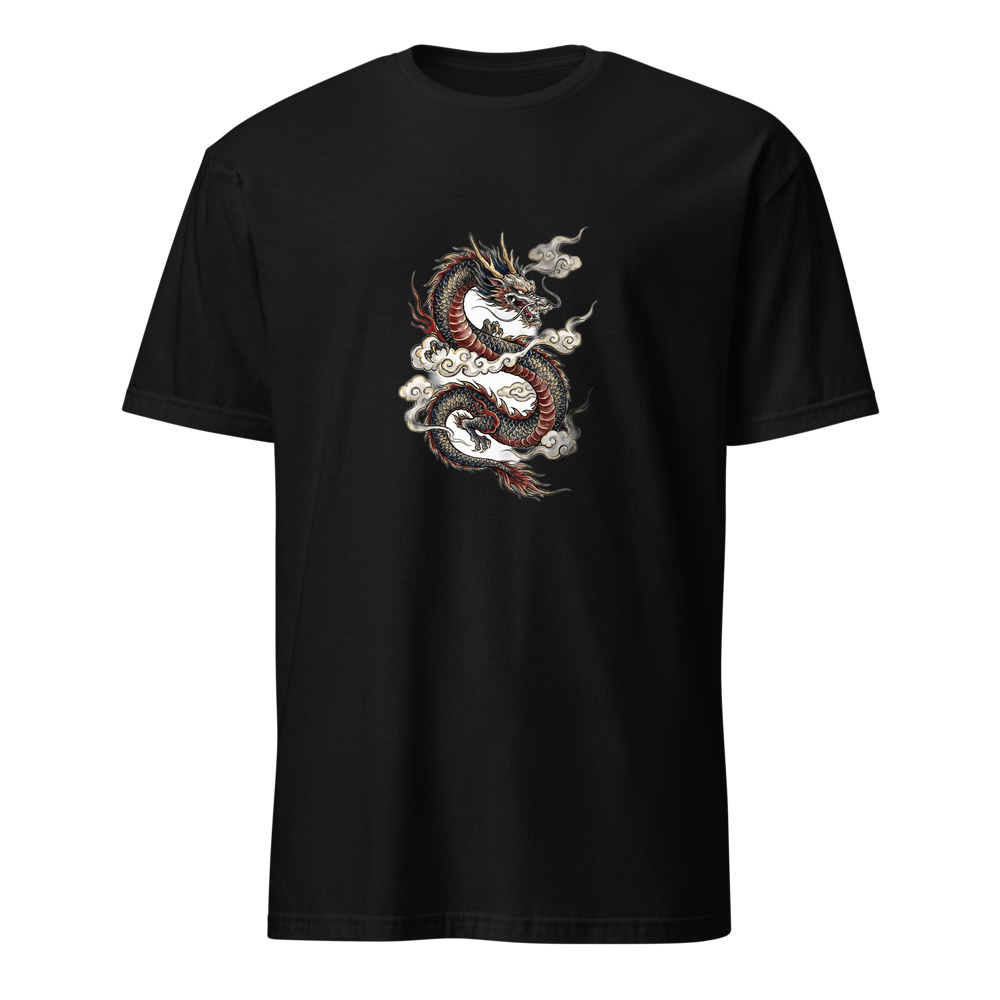 Goldener Drache – Premium Kunst T-Shirt