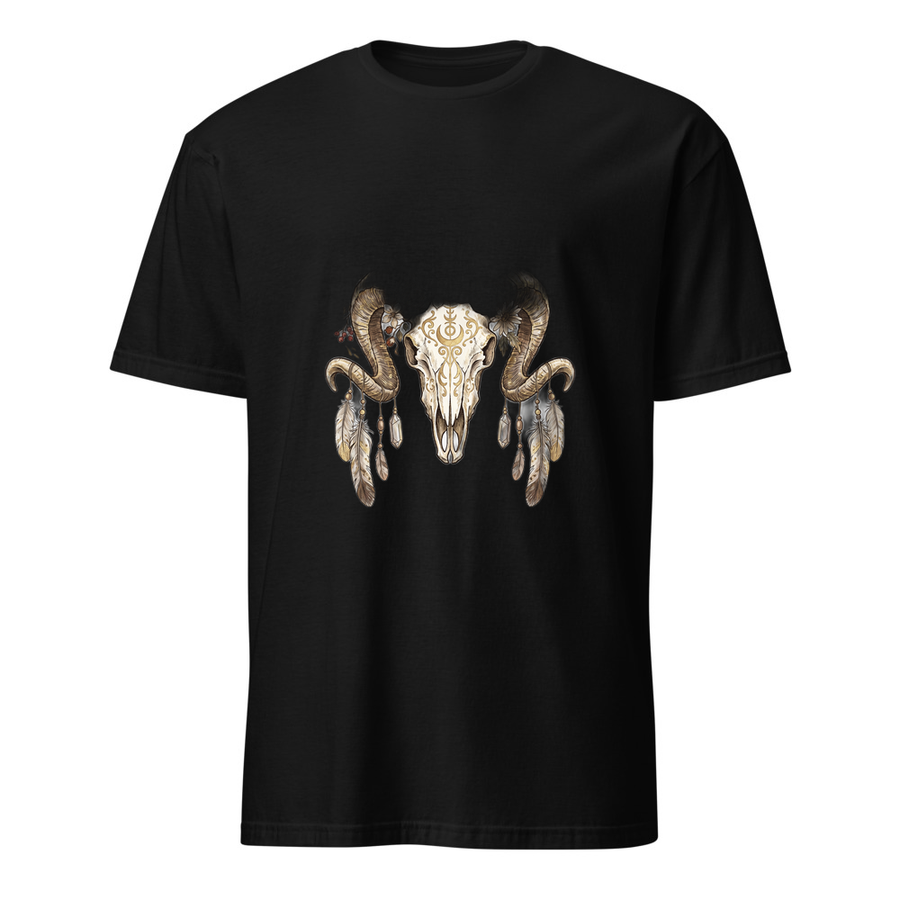 Widder-Schädel – Premium Kunst T-Shirt