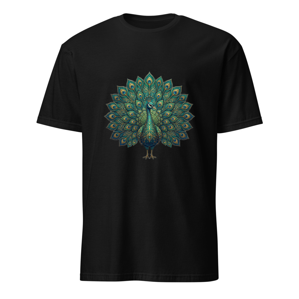 Pfau Prunk – Premium Kunst T-Shirt