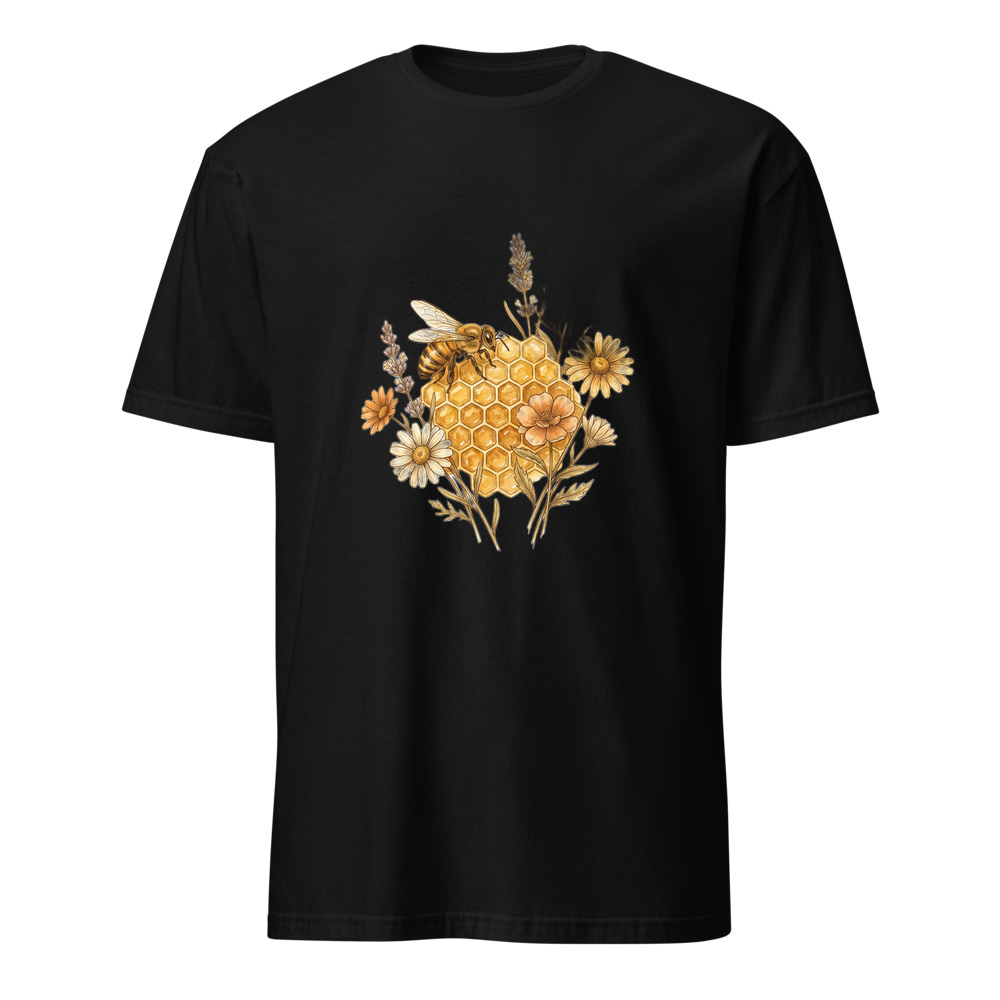 Biene und Wabe – Premium Kunst T-Shirt