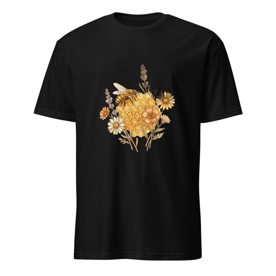 Biene und Wabe – Premium Kunst T-Shirt