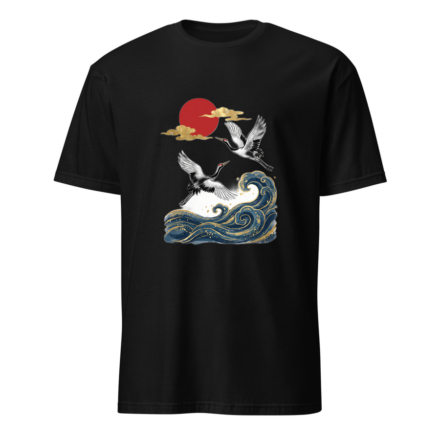 Kraniche – Premium Kunst T-Shirt