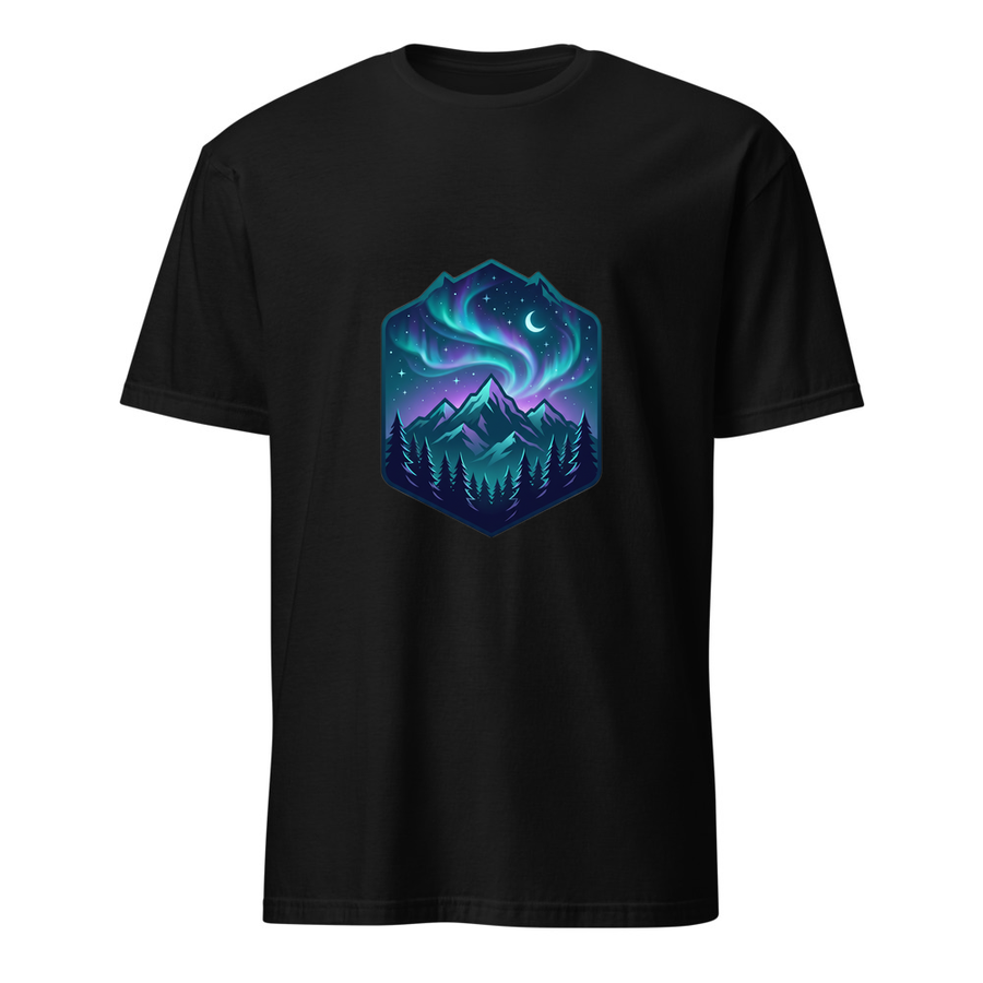 Berg-Aurora – Premium Kunst T-Shirt