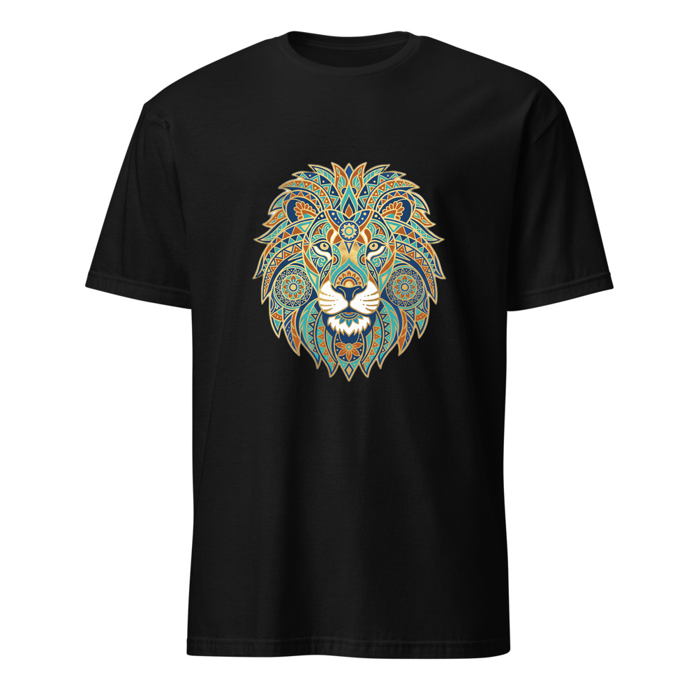Mandala-Löwe – Premium Kunst T-Shirt