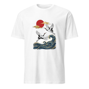 Kraniche – Premium Kunst T-Shirt